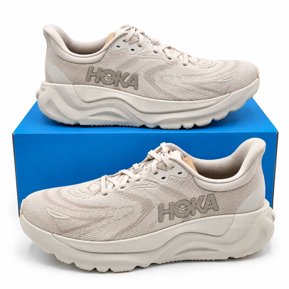HOKA Arahi 8 Men's 9 D Grout Putty H-Frame Stability Mesh Road Running Shoes